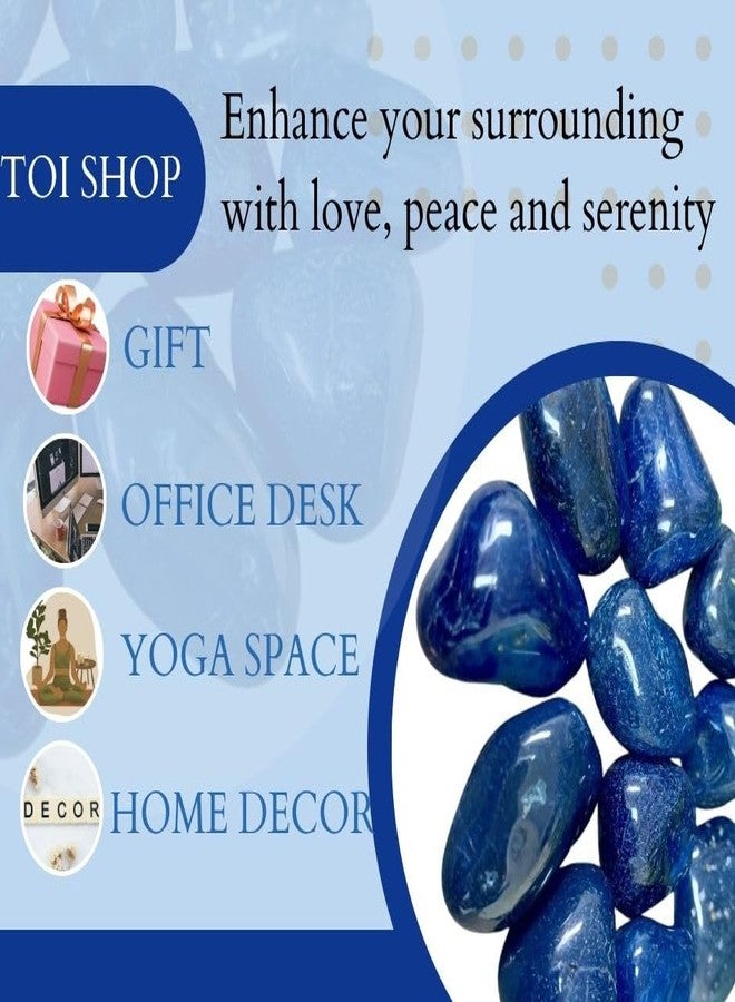 TOI SHOP Tumble/Pebbles Stone. for Reiki, Crystal, Vastu, Fang Shui Aura, Home Decor, Office Decor, Gifting, Good Luck, showpiece etc(400 gm) (Blue A+, 400) - Image 4